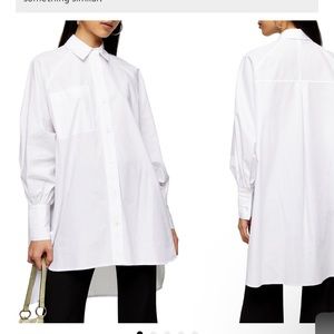 Top shop white poplin shirt